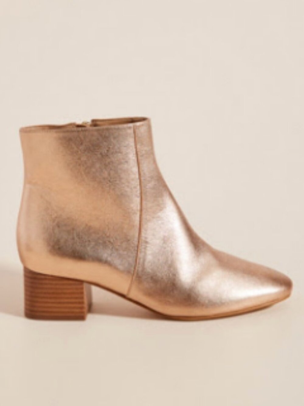 Rose Gold Anthropologie Ankle Boots Size 10